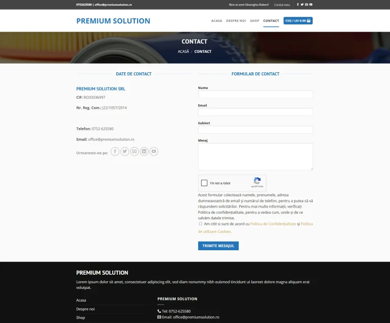 Pagina Contact - BEFORE