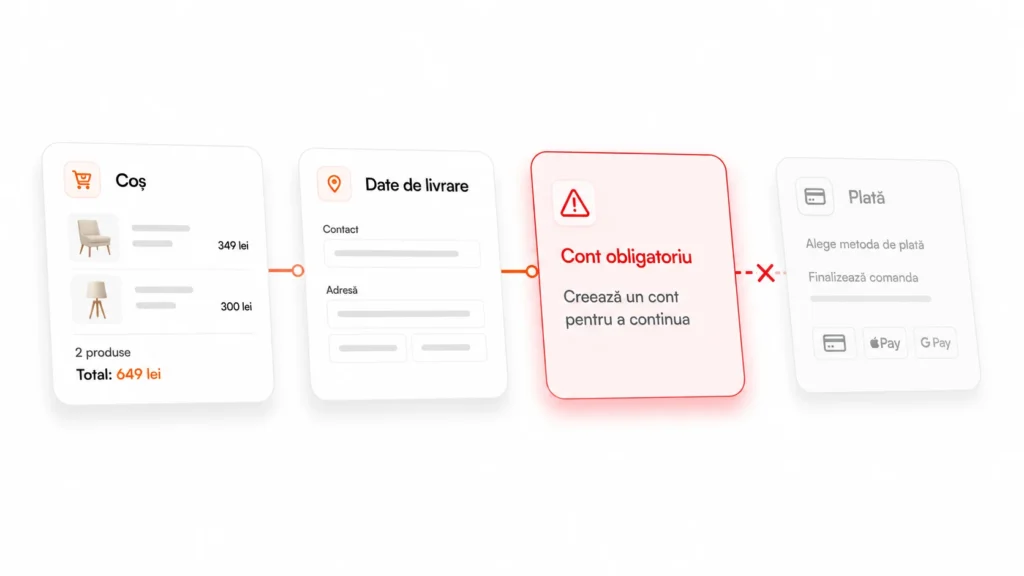 ecommerce proces cumparare fragmentat