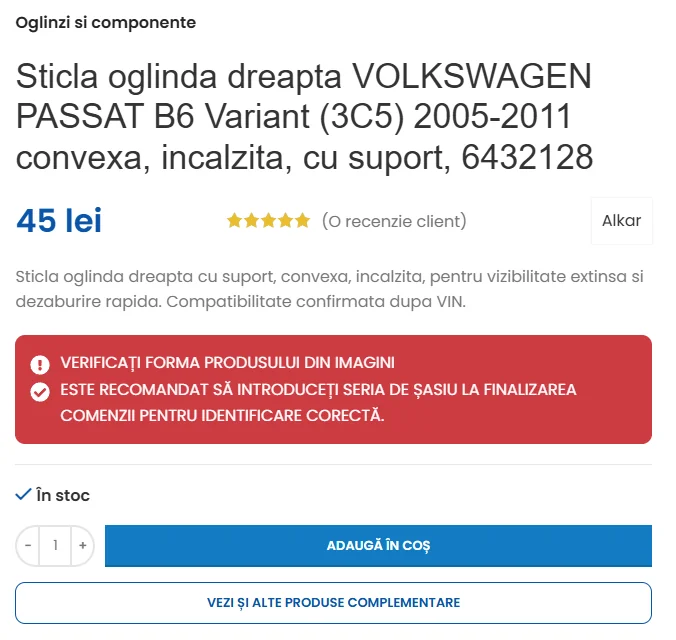 piesetotal mesaj special produs