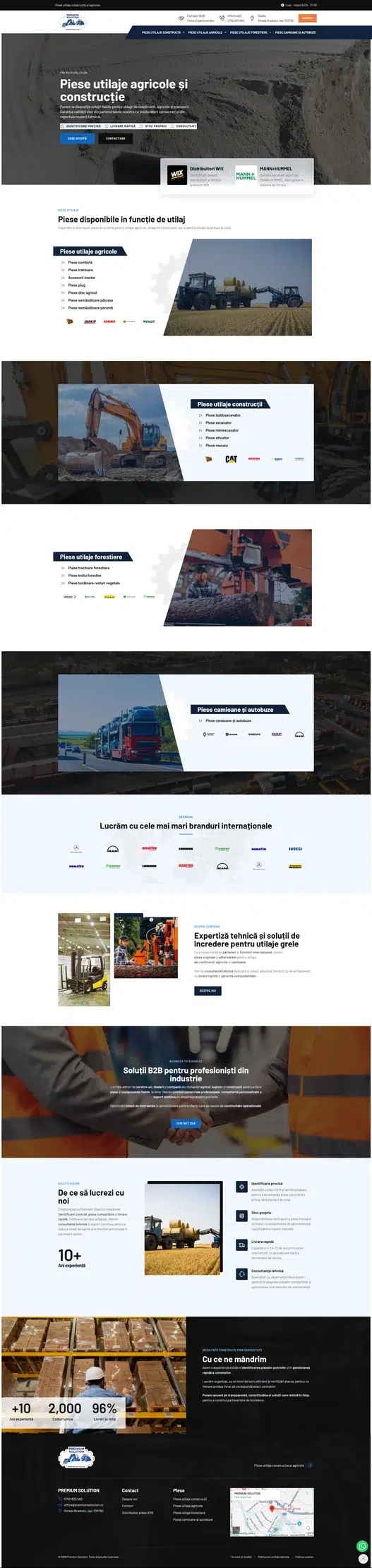 premium solution homepage desktop