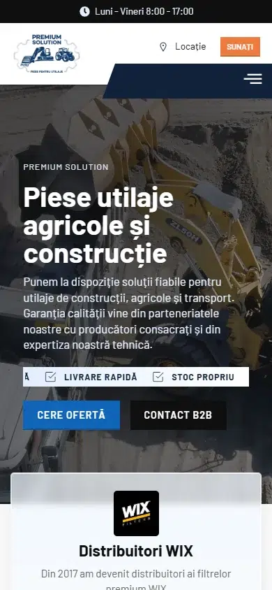 premium solution homepage mobil