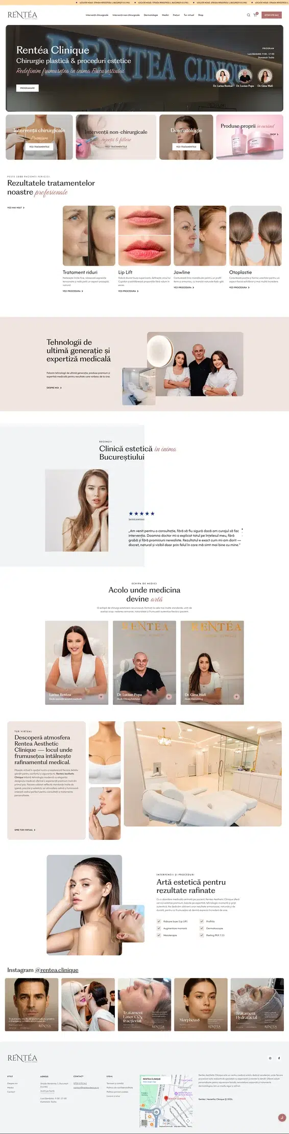 rentea clinique homepage desktop