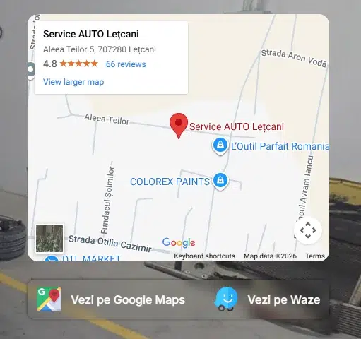 service auto letcani harta si butoane directie