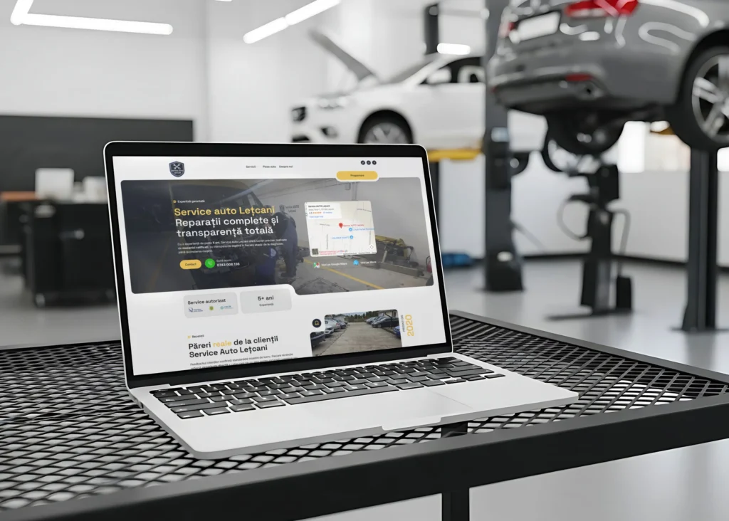 Creare site de prezentare service auto Iasi - Portofoliu Agensio