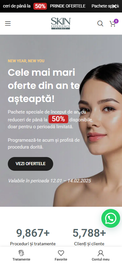 skinexperience homepage mobil