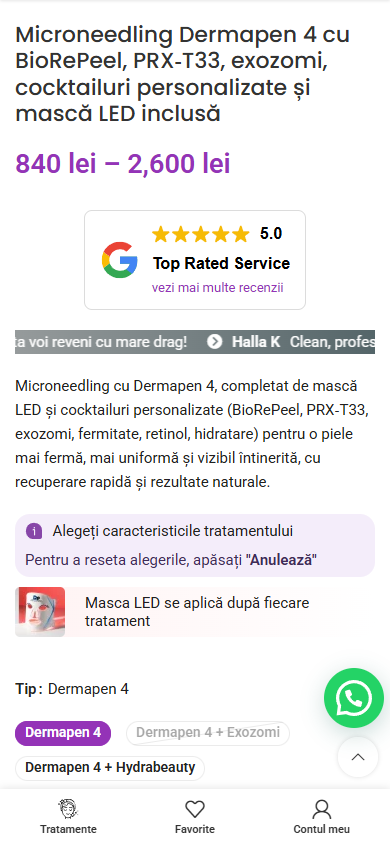 skinexperience tratament mobil