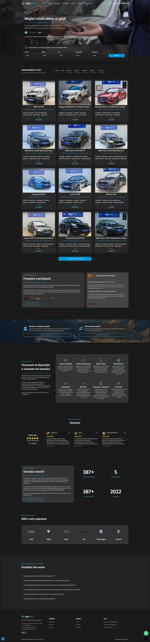 vestauto homepage desktop